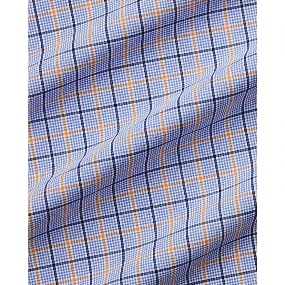 Polo Ralph Lauren Dress Shirt Blue Orange Plaid Big & Tall Men's Size 3XB NWT